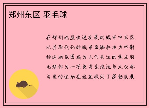 郑州东区 羽毛球
